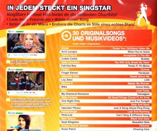 Singstar Hottest Hits