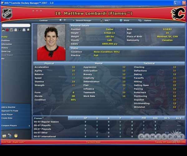 NHL eastside hockey manager