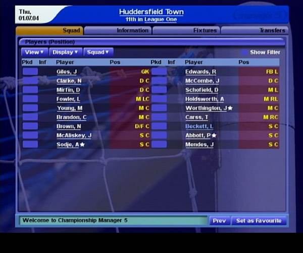 Championship Manager 2007 (PS2)